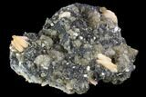 3.8" Cerussite Crystals with Bladed Barite on Galena - Morocco - #98742-1